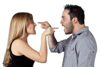 Man and woman arguing